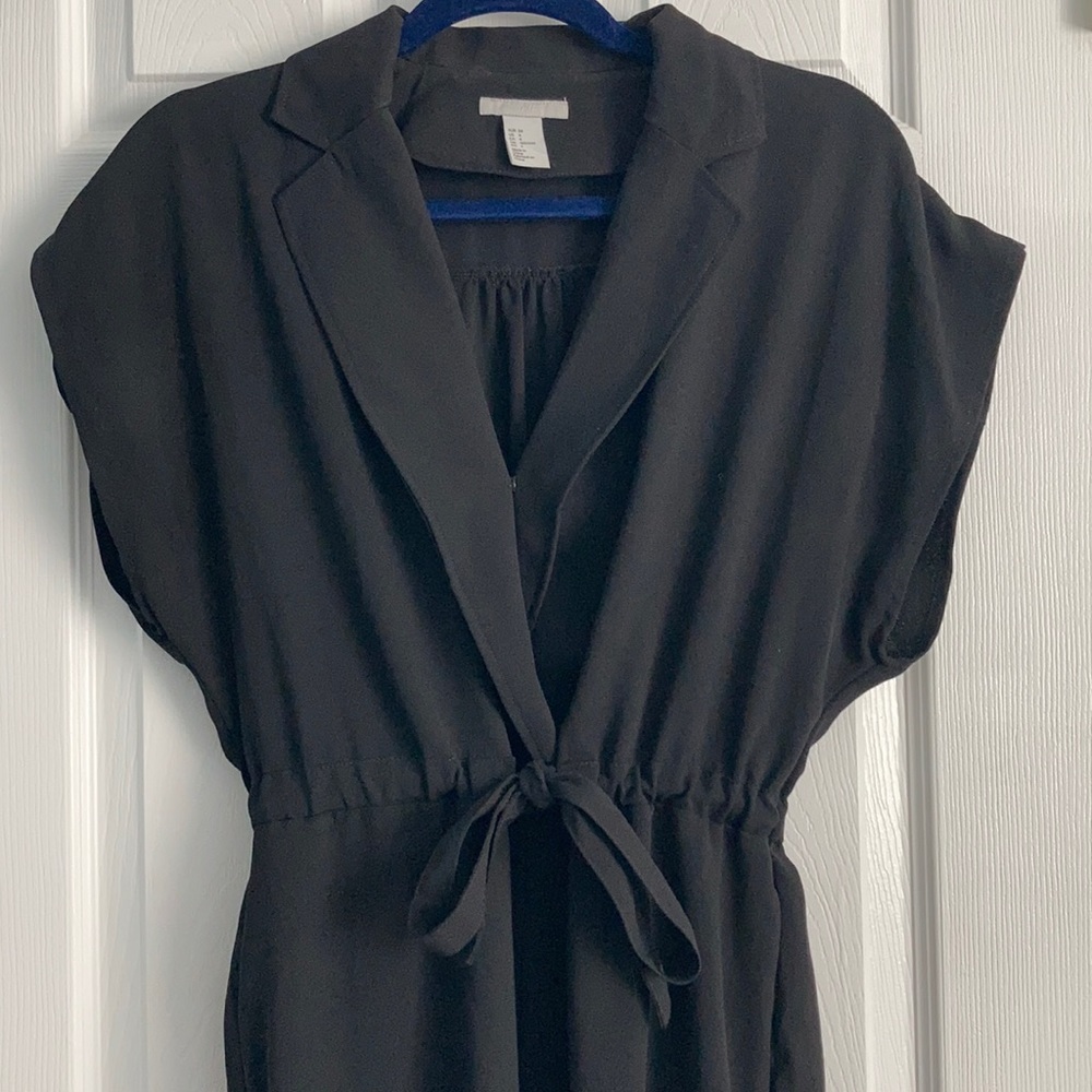 H&M black collared jumpsuit